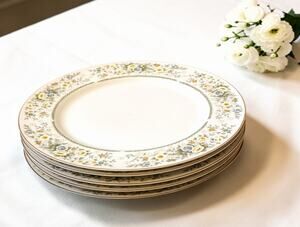 FINE CHINA JAPAN Set of 5 Dinner Plates 11” #5551 Priscilla 3412-59